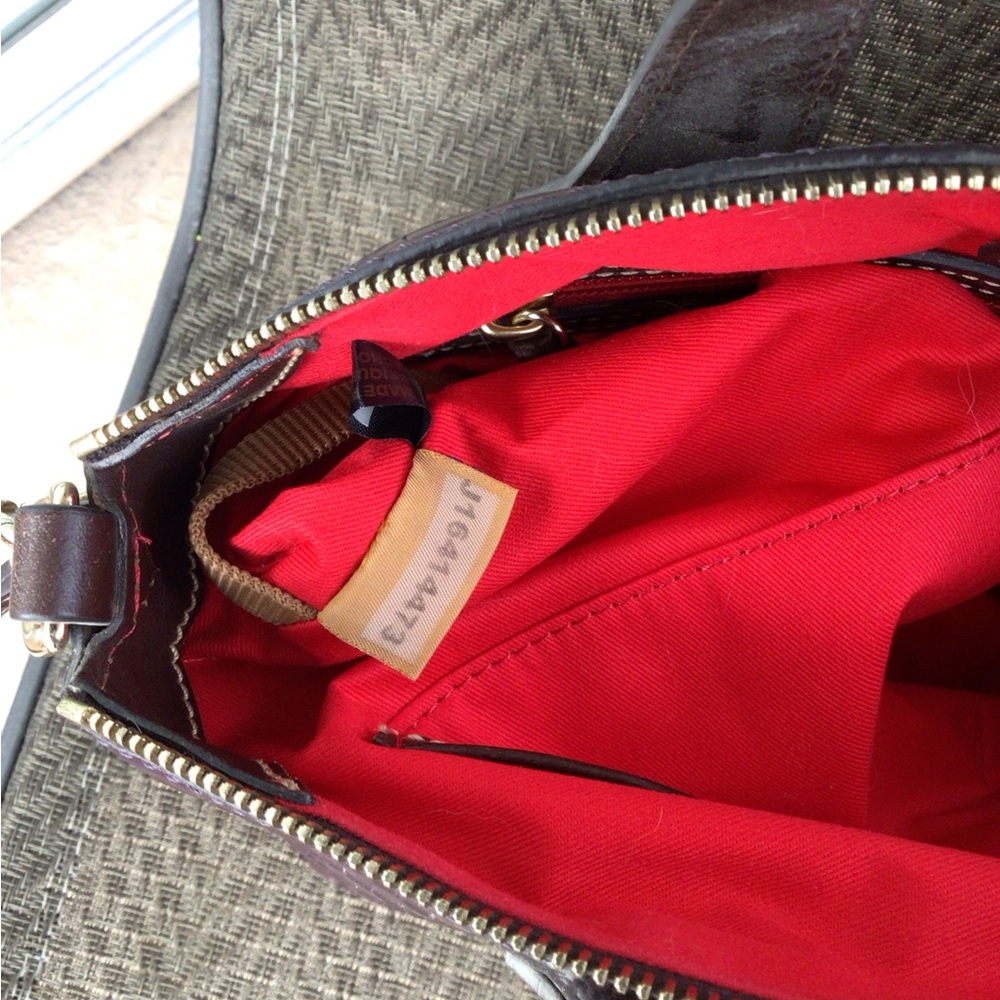 ❌️SOLD❌️ Dooney & Bourke TRINA Grape Croc  Leather Satchel Bag - Picture 7 of 8
